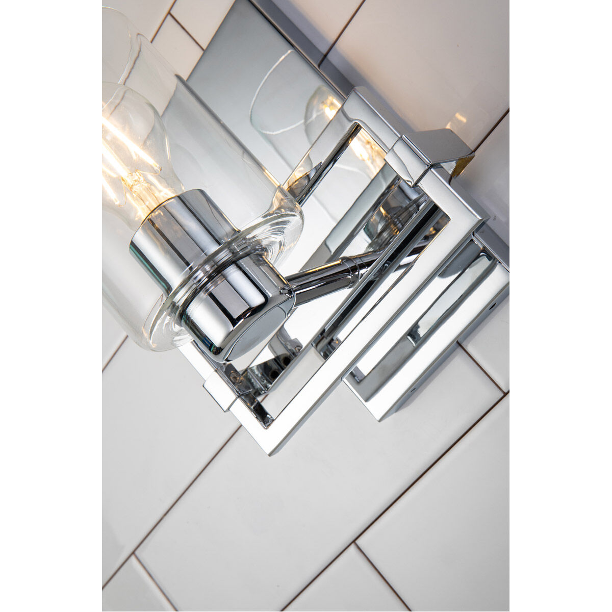 Estes 1 Light 8 inch PC Bath Light Wall Light in Polished Chrome